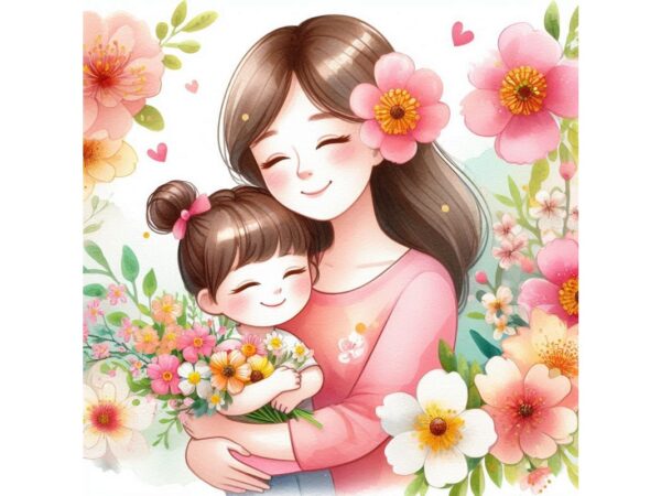 Passion mother’s day watercolour illustration t-shirt design Passion mother’s day watercolour illustration t-shirt design