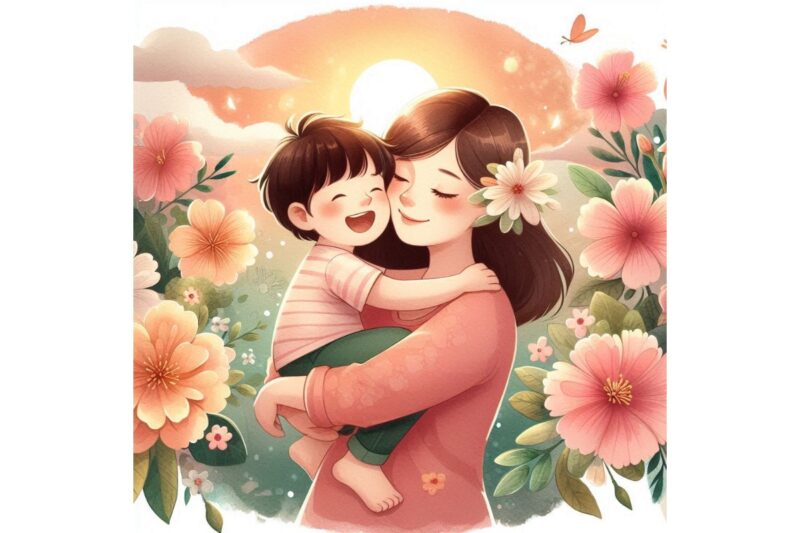 Mother’s Day Watercolour Illustration T-shirt design