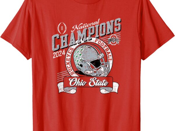 Ohio state buckeyes national champs 2024 cfp retro red t-shirt