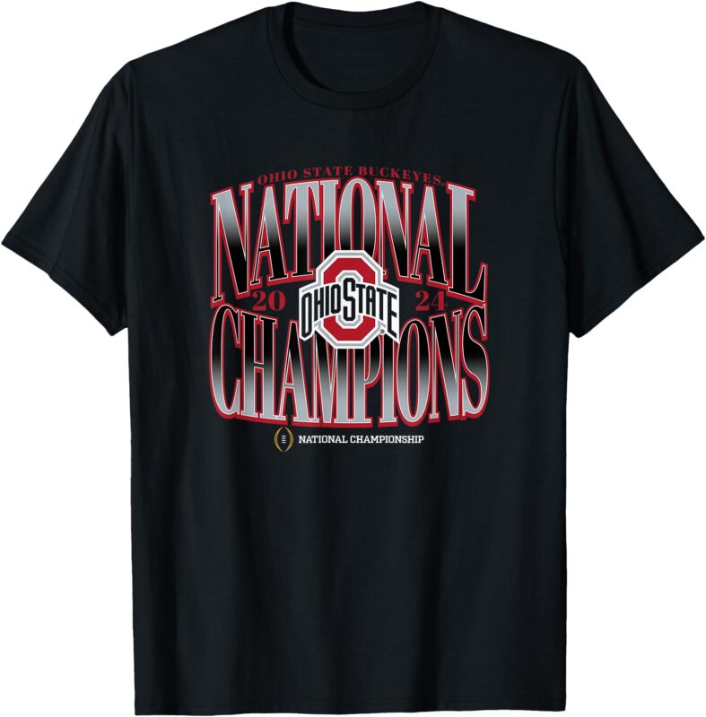 Ohio State Buckeyes National Champs 2024 CFP Strong Black T-Shirt