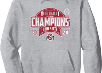 Ohio State Buckeyes National Champs 2024 CFP Success Gray Pullover Hoodie