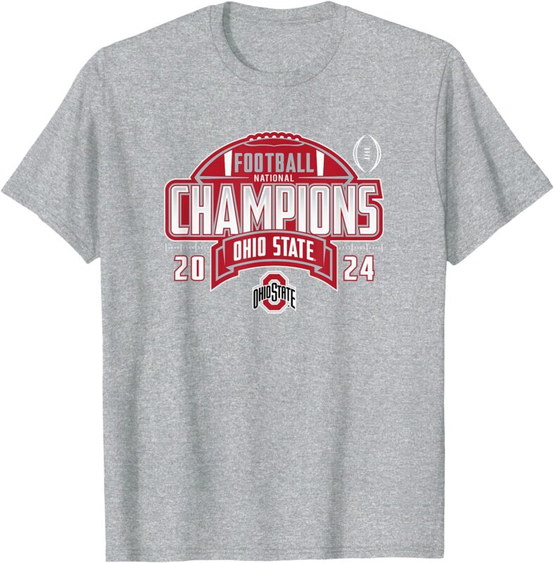 Ohio State Buckeyes National Champs 2024 CFP Success Gray T-Shirt
