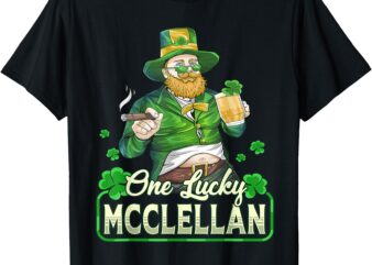 One Lucky MCCLELLAN – MCCLELLAN Family St. Patrick’s Day T-Shirt