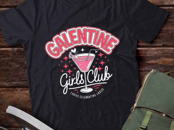 Pa18 galentine girls club ladies celebrating ladies pink cocktail t shirt illustration