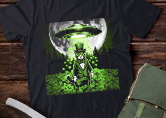 PA64-Cat St Patricks Day Cat Ufo Funny St Patricks Day Cat