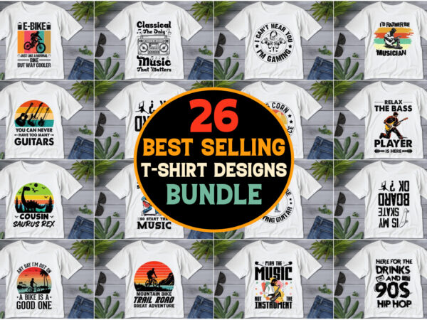 Pod best selling t-shirt design bundle