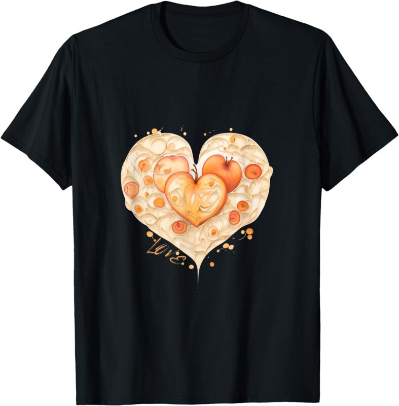Peach Heart Farming Love T-Shirt