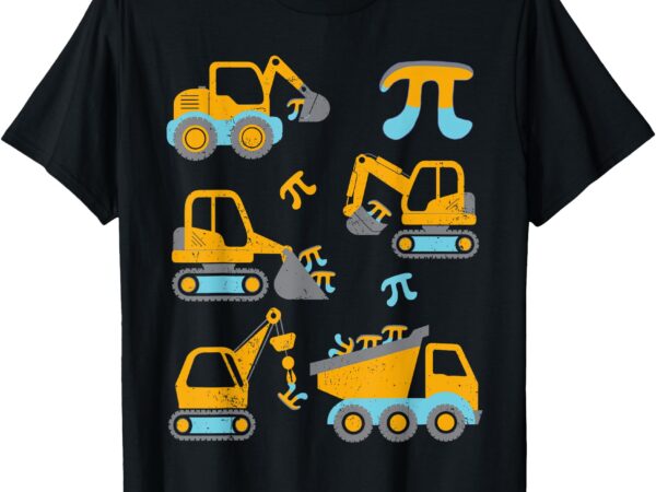 Pi funny pi day 3.14 construction trucks toddler boys kids t-shirt