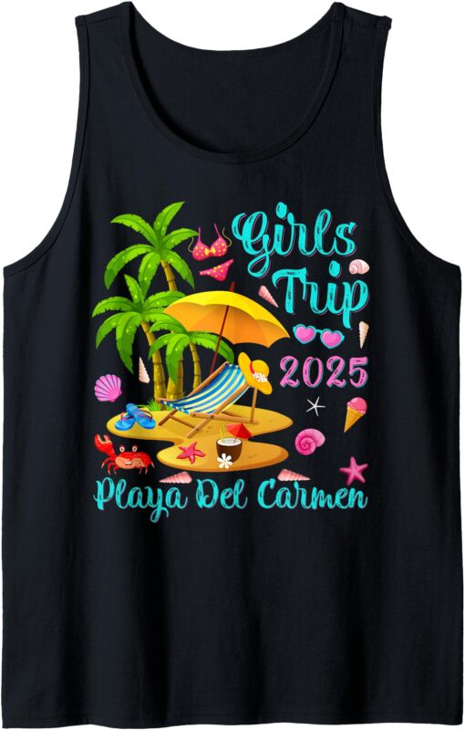 Playa Del Carmen Beach Mexico Summer Girls Trip 2025 Tank Top