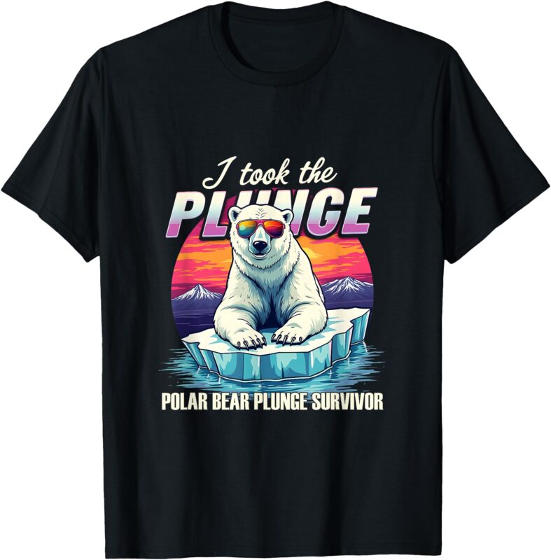 Polar Bear Plunge Survivor Fun Winter Adventurers Apparel T-Shirt