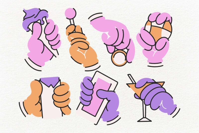 HANDS VECTOR ELEMENTS