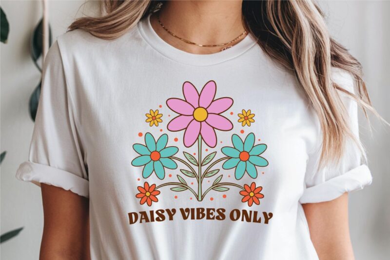 DAISY FLOWER T-SHIRT DESIGNS BUNDLE