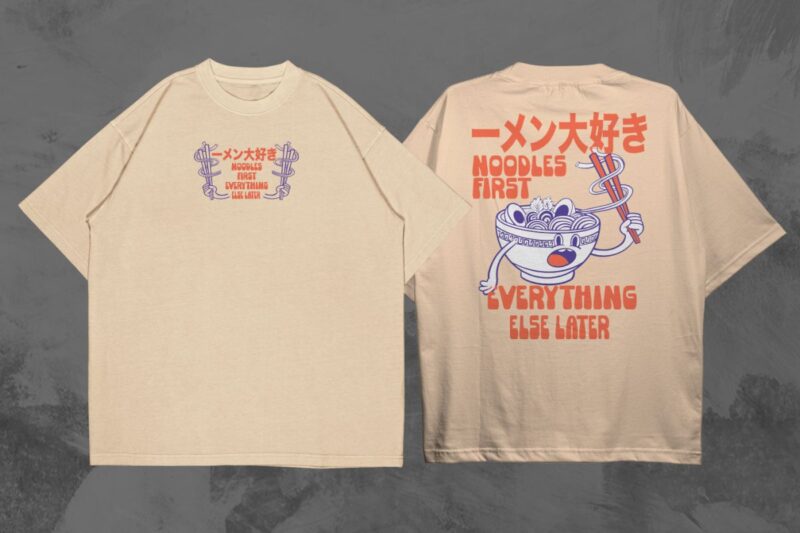 VINTAGE RAMEN T-SHIRT DESIGNS BUNDLE
