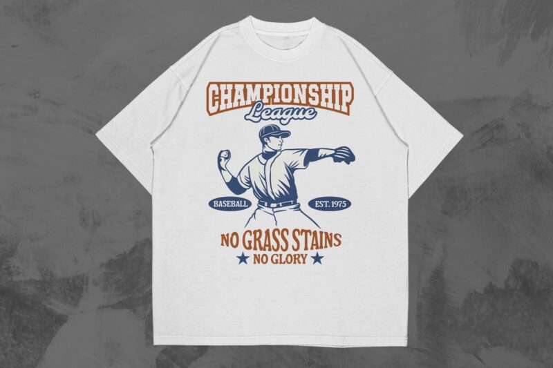 VINTAGE BASEBALL T-SHIRT DESIGNS BUNDLE VOL. 1