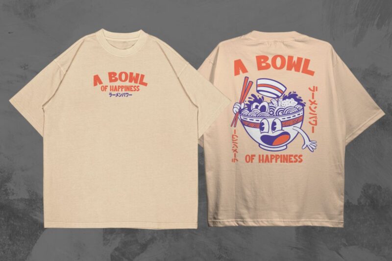 VINTAGE RAMEN T-SHIRT DESIGNS BUNDLE