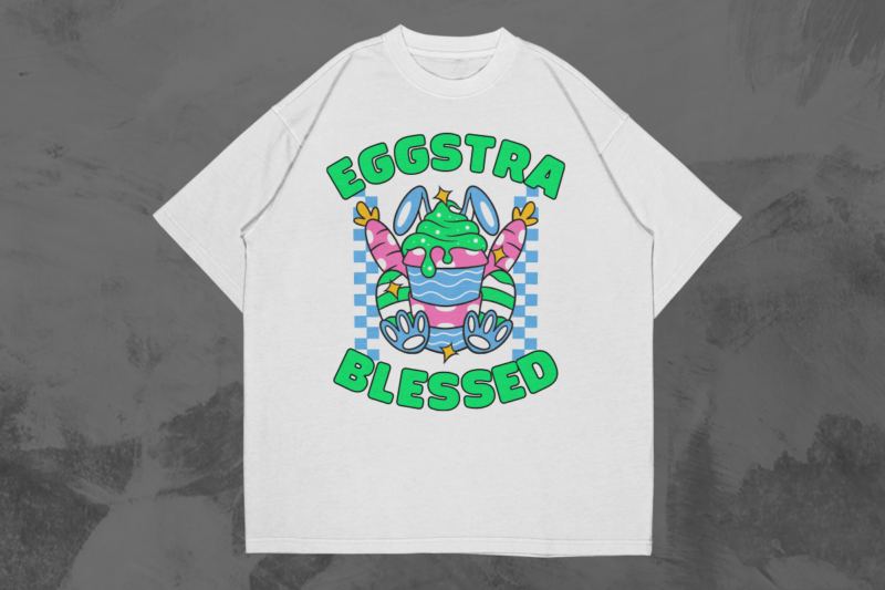 Easter Retro 90’s T-shirt Designs Bundle