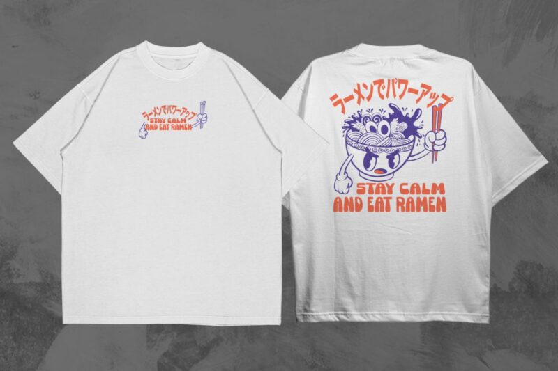 VINTAGE RAMEN T-SHIRT DESIGNS BUNDLE