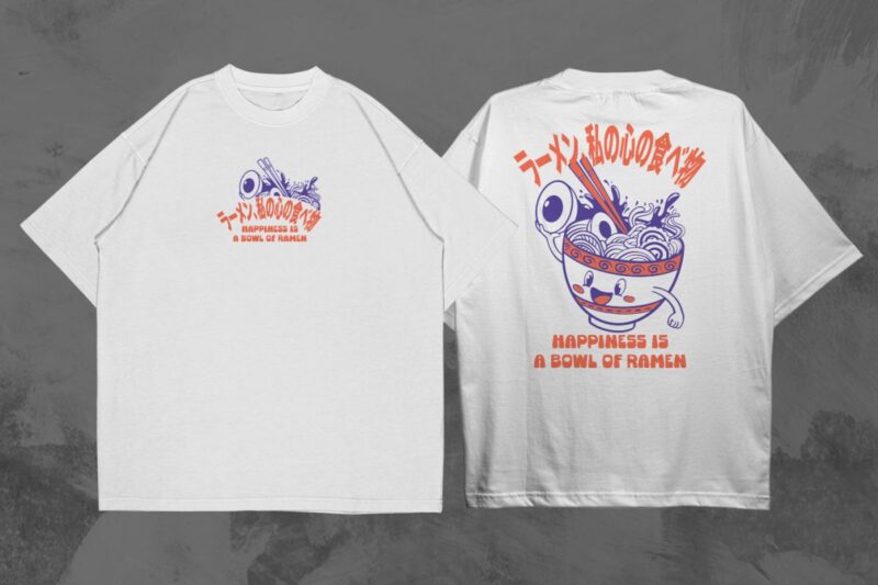 VINTAGE RAMEN T-SHIRT DESIGNS BUNDLE