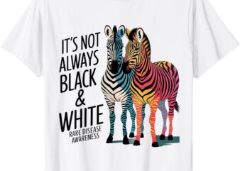 Proud Rare Disease Awareness Zebra Ribbon Support 2025 T-Shirt