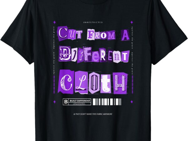 Purple cut from a different cloth purple color graphic t-shirt
