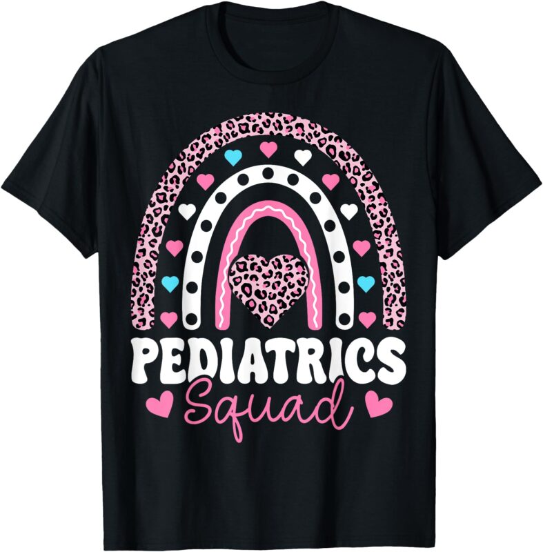 Rainbow Pediatrics Squad – Valentine’s Day Pediatrics Nurse T-Shirt