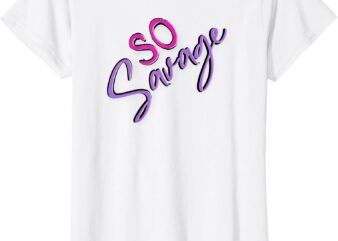 SO Savage Logo Pink Purple Design T-Shirt