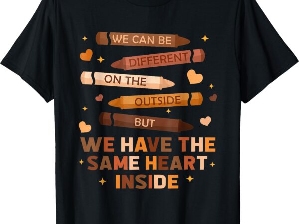 Same heart black history month african american teacher kids t-shirt
