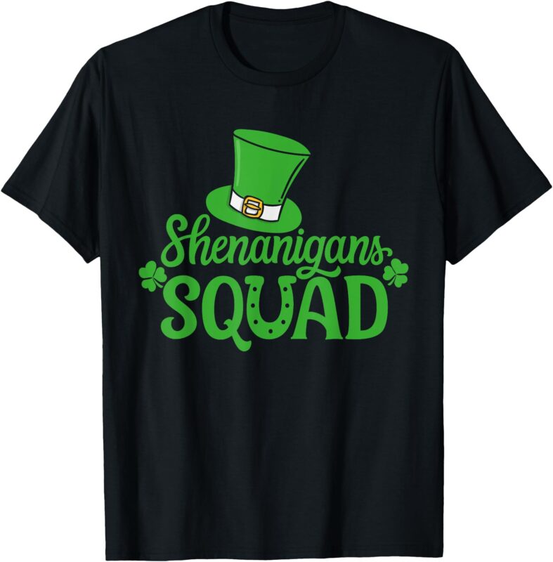 Shenanigans Squad St Patricks Day Gnomes Green Proud Irish T-Shirt