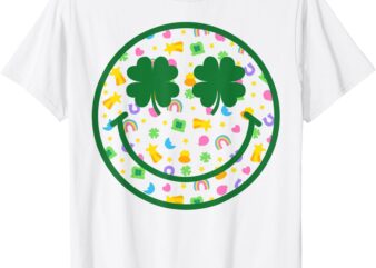 Smile Face Lucky Charm Saint Patrick’s Day Shamrock T-Shirt