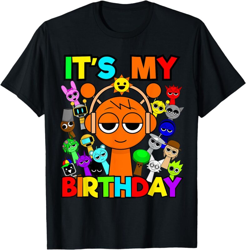 Sprunki Birthday for Boys and Girls toys decor Oren Wenda T-Shirt