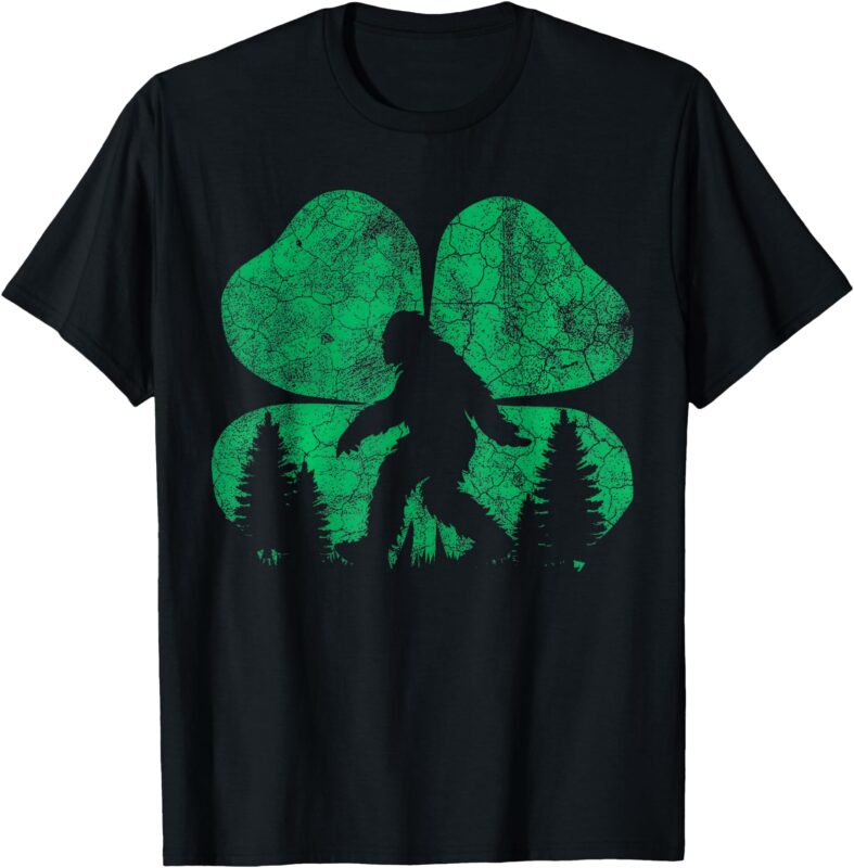 St Patricks Day Bigfoot Sasquatch Shirt Saint Paddys Irish T-Shirt