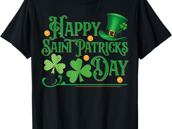 St patricks shamrock happy saint patricks day men dad kids t-shirt