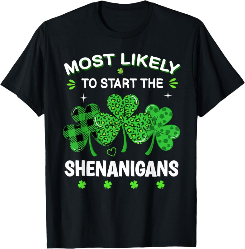 St Patricks day Shamrock Shenanigans leopard Irish women men T-Shirt