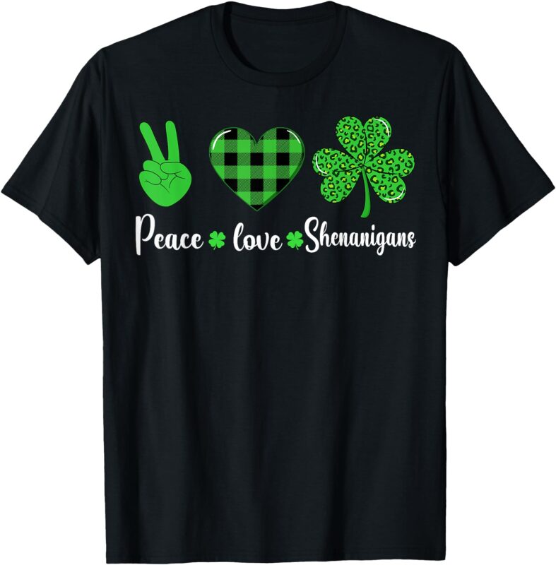 St Patricks day Shamrock Shenanigans leopard lucky women boy T-Shirt