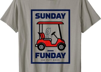 Sunday Funday Golf, Male and female golfers T-Shirt