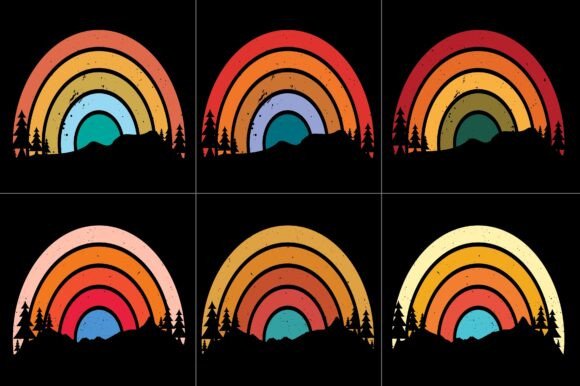 Sunset Grunge Background Bundle