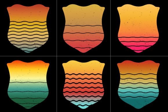 Sunset Grunge Background Bundle