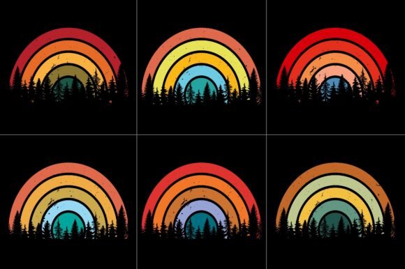 Sunset Grunge Background Bundle