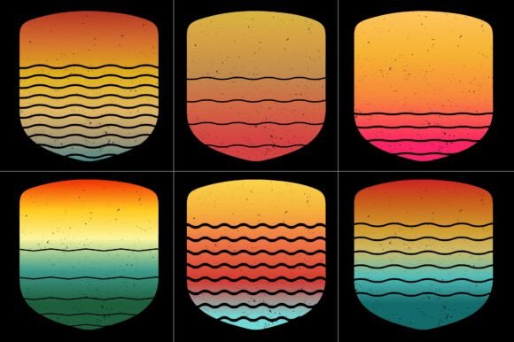 Sunset Grunge Background Bundle