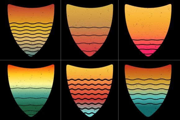 Sunset Grunge Background Bundle