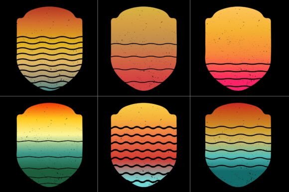 Sunset Grunge Background Bundle