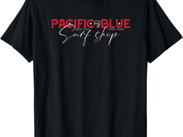 Surf _ sunrise _pacific blue surf shop t-shirt Surf _ sunrise _pacific blue surf shop t-shirt