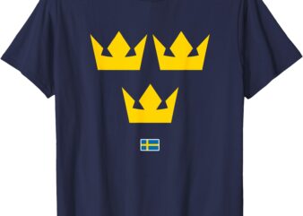 Sweden Crown Design 4 Nations Swedish Pride 2025 T-Shirt
