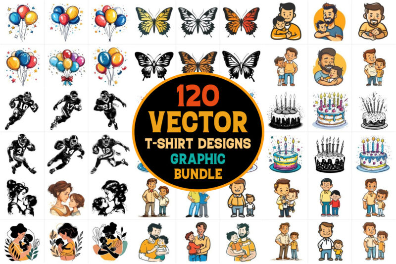 T-Shirt Design Vector Graphic Bundle