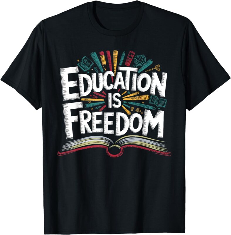 The Freedom of Knowledge Black History Teacher Kids T-Shirt