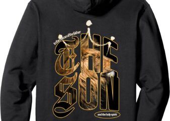 The Trinity The Son Jesus Christ Christian Modern Graphic 2 Pullover Hoodie