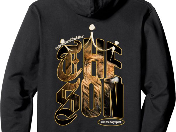 The trinity the son jesus christ christian modern graphic 2 pullover hoodie