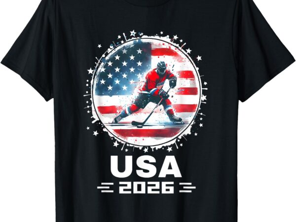 Usa team 2026 united states american flag hockey usa t-shirt
