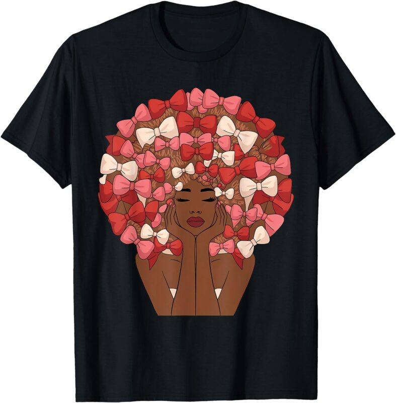 Valentine Day African American Women Coquette T-Shirt