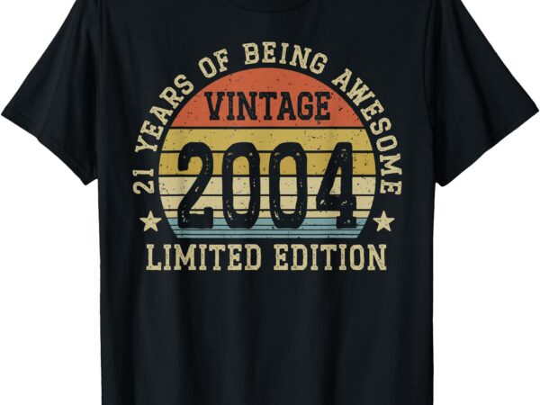 Vintage 2004 limited edition 55-year-old 21st birthday t-shirt
